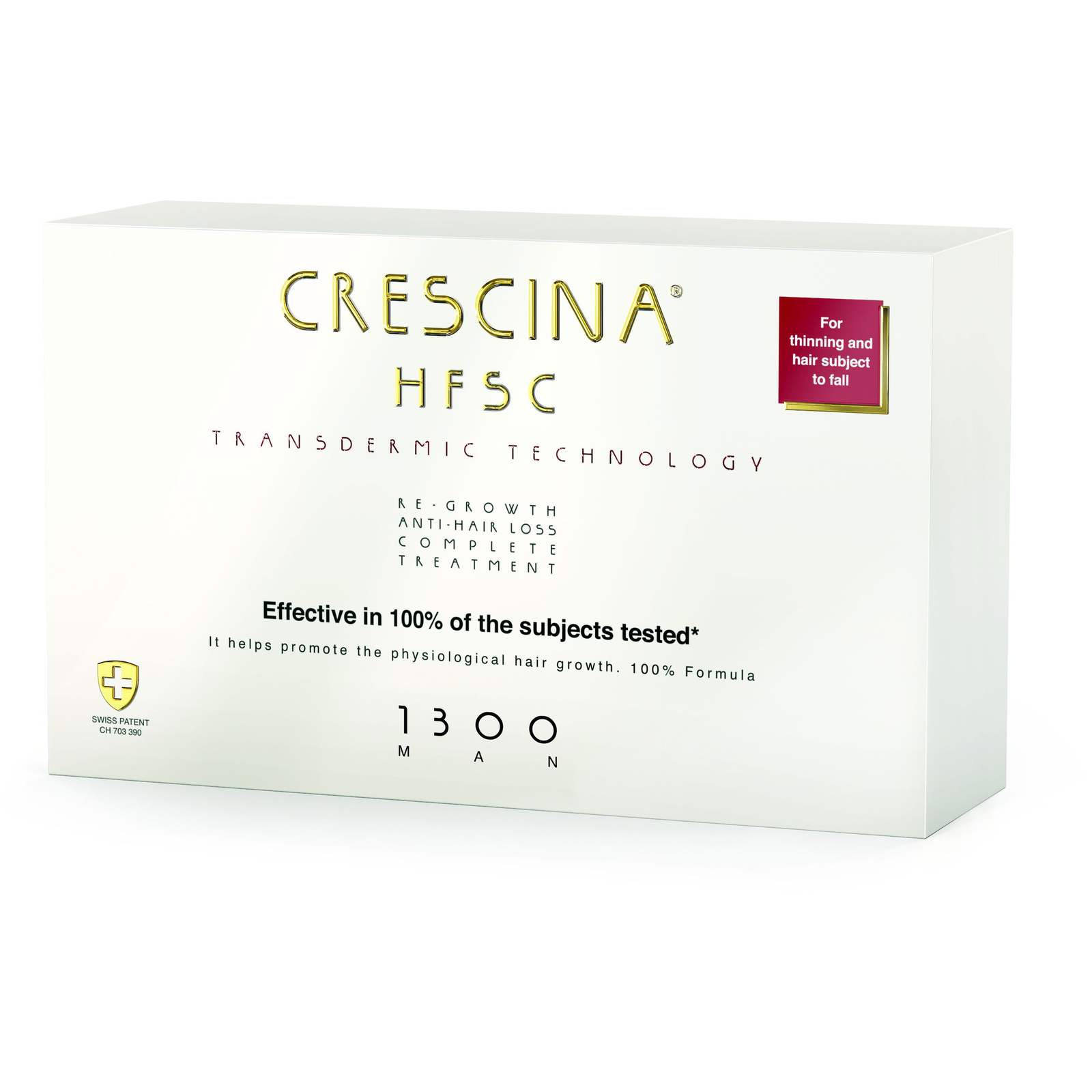 CRESCINA Transdermic hajnövesztő és hajhullás elleni kezelés férfiaknak (1300) 20× 3,5 ml (8051417818612)