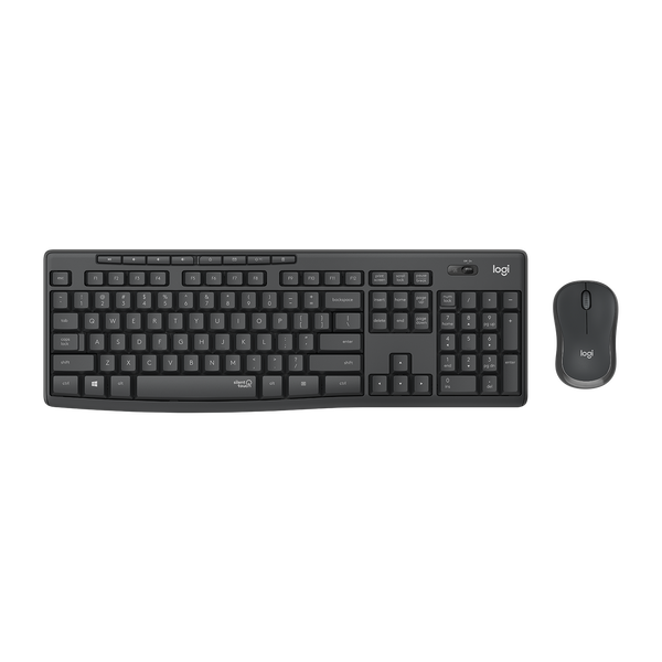 Logitech MK295 Silent Wireless Combo tastatur Mus inkluderet Kontor USB QWERTY UK engelsk Grafit