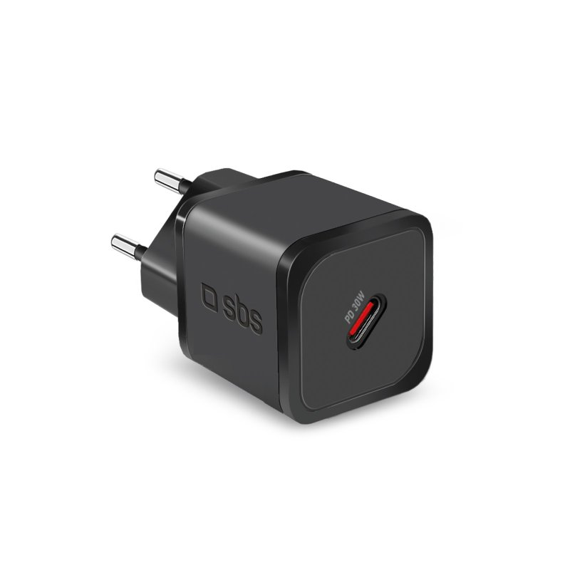 SBS PD USB-C Hálózati töltő - Fekete (30W) (TETRGAN1C30W)