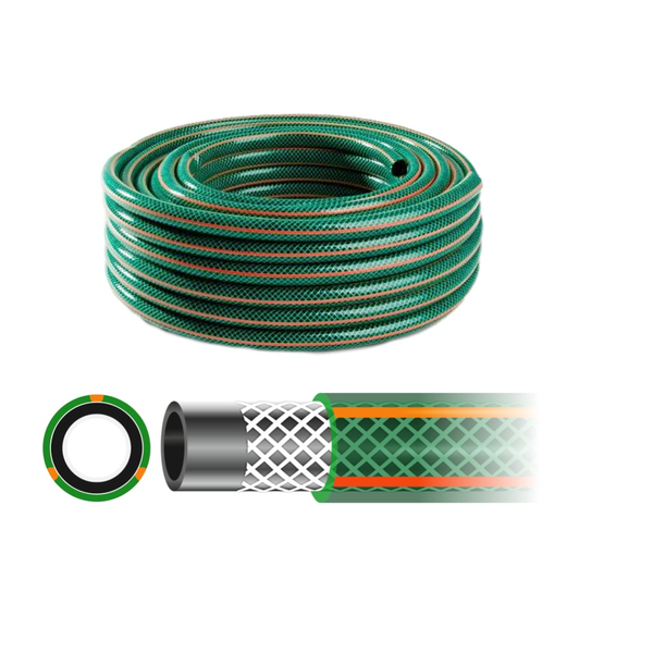 Градински маркуч, Awtools Classic, PVC, 1/2" 25M, зелен