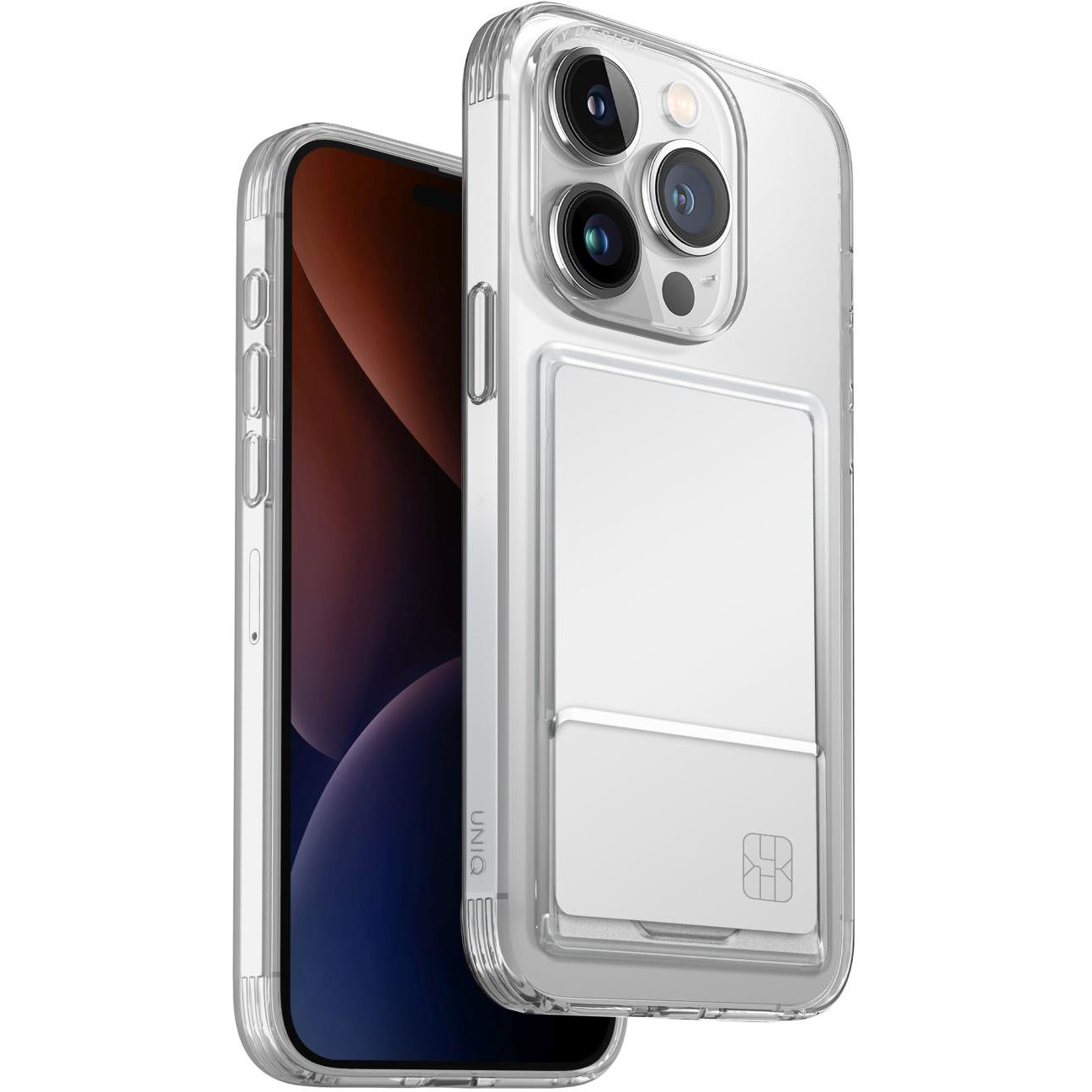 UNIQ Air Fender ID Nude iPhone 15 Pro Max átlátszó tok (UNIQ-IP6.7P(2023)-AFIDTRAN)