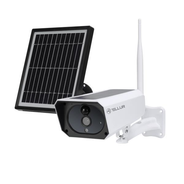 Tellur WIFI solární kamera, 1080P, PIR, bílá