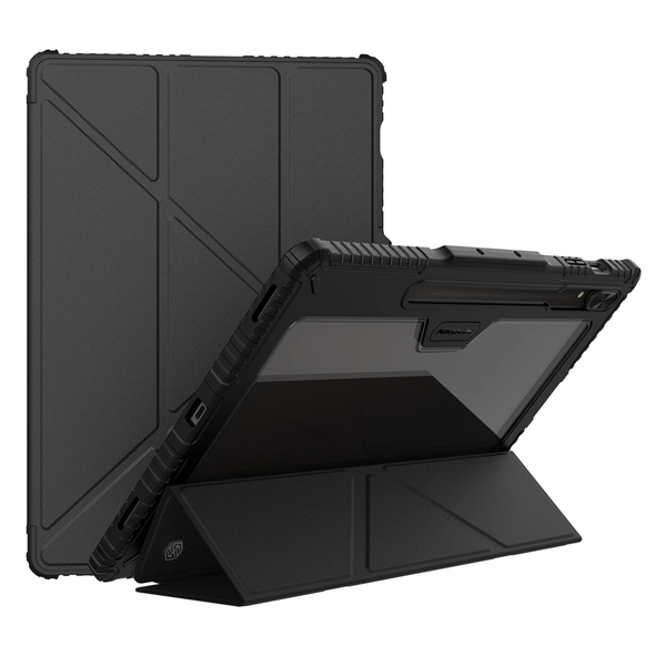 Nillkin Bumper PRO védő állványos tok Samsung Galaxy Tab S9 Ultra/S10 Ultra készülékhez, több szögben állítható, fekete