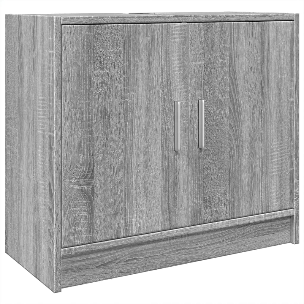 szürke sonoma színű szerelt fa mosdószekrény 63 x 29 x 55 cm (848099)