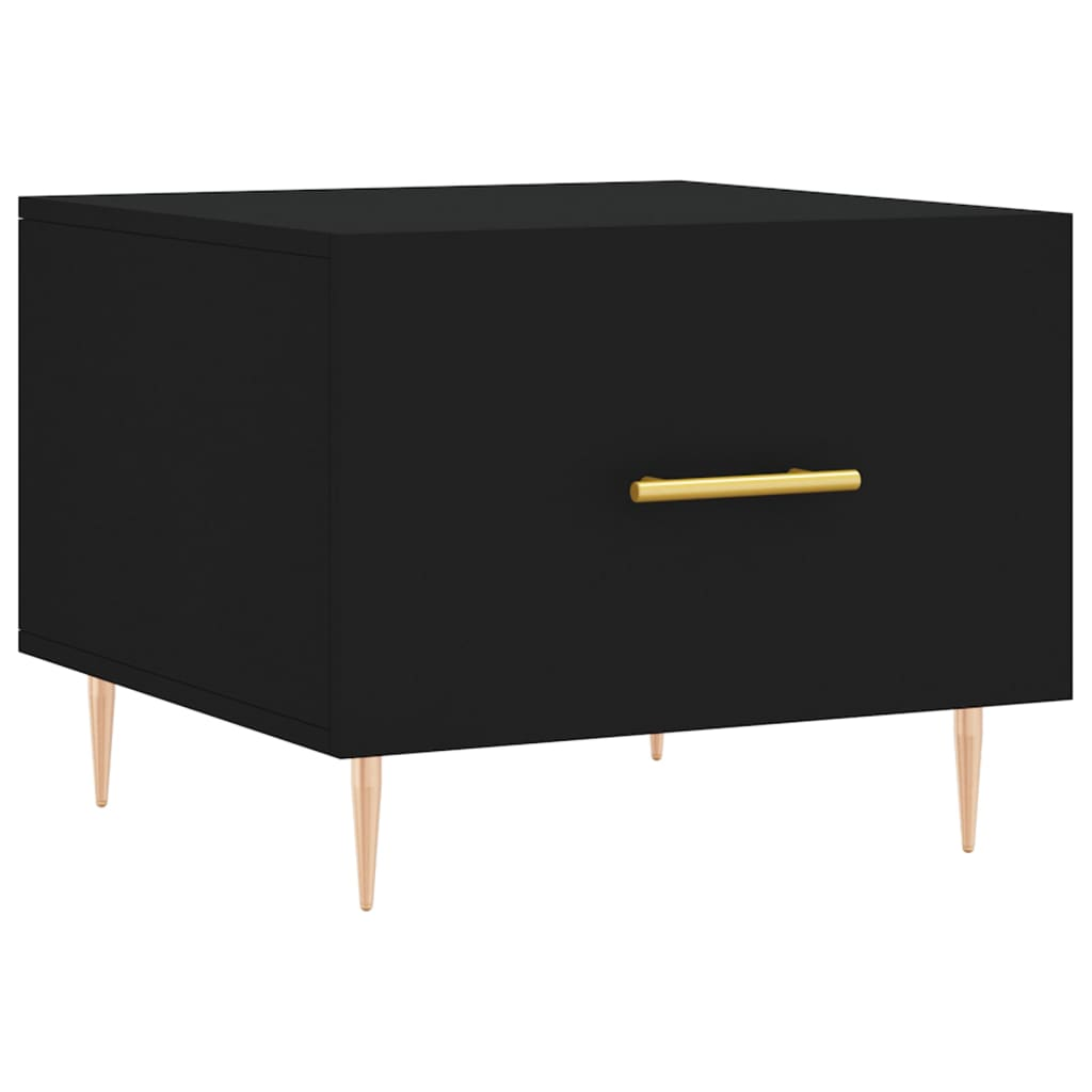 fekete szerelt fa dohányzóasztal 50 x 50 x 40 cm (829366)