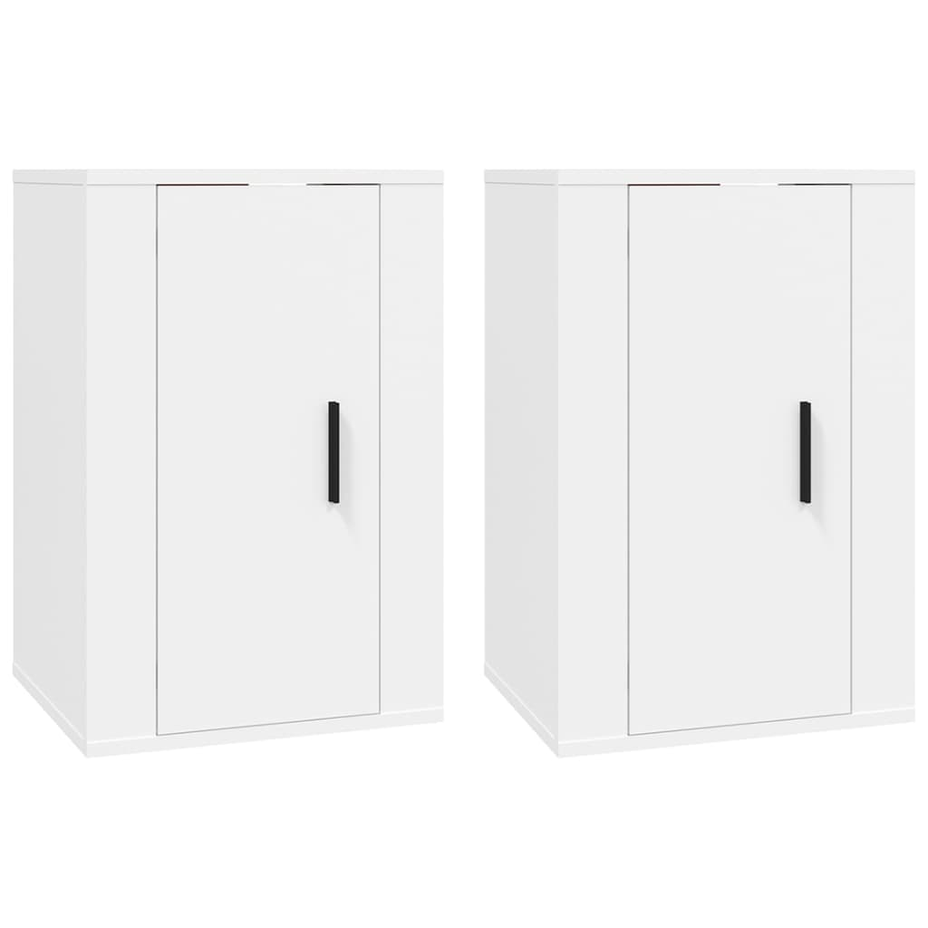 2 db fehér falra szerelhető TV-szekrény 40 x 34,5 x 60 cm (816657)