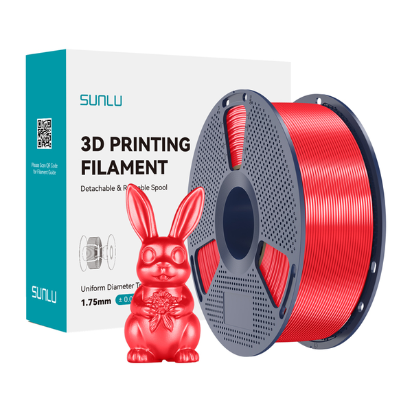 SUNLU PLA+ selyem filament piros 125 g/cm³ PLA+ Silk R