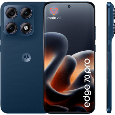 Motorola edge 70 pro 17,2 cm (6.78") Dual SIM Android 16.0 5G USB Type-C 8 GB 256 GB 6500 mAh Mørkeblå