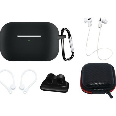 Szilikon Tokkészlet AirPods Pro 2-Hez / AirPods Pro 1 + Tok / Fülkampó / Nyakszíj / Óraszíj Tartó (9145576276969)