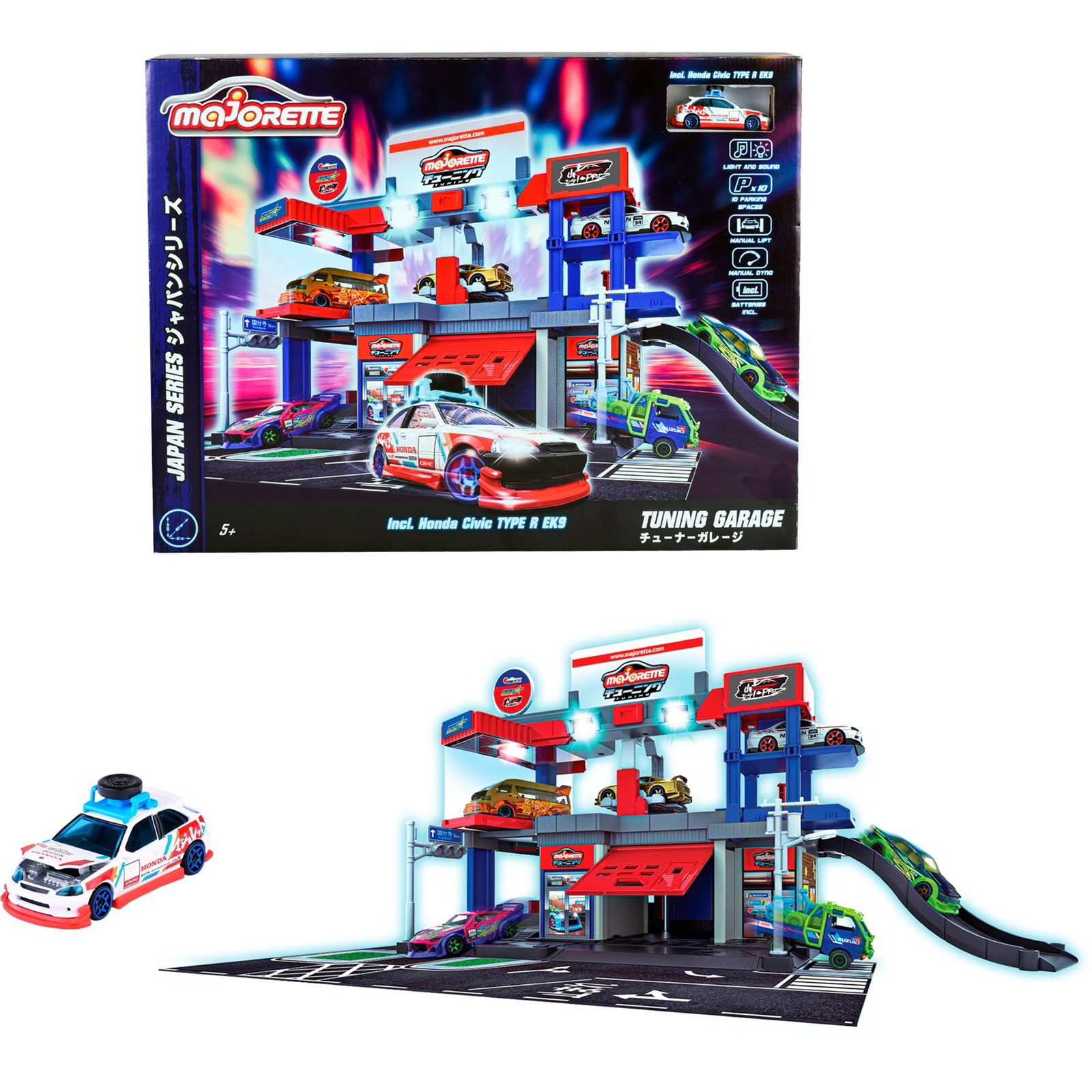 Majorette Japan Series Tuning Garage + Honda Civic Type R (212051033)