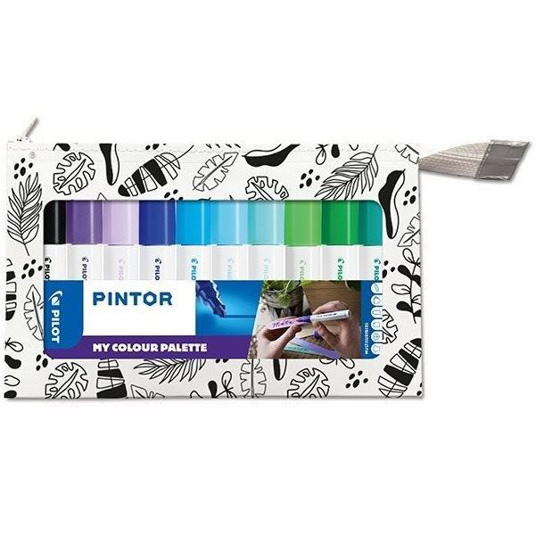 PILOT Pintor Fine, Medium, 10 db-os szett, hideg árnyalatok (3131910572541)