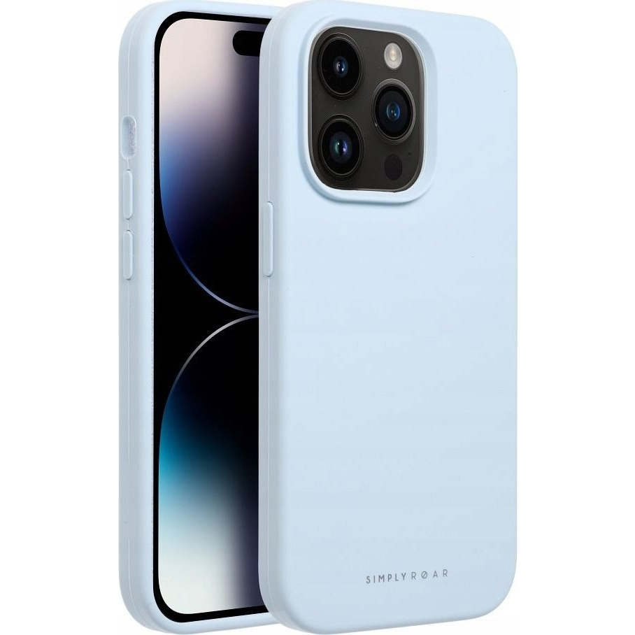 Roar Apple iPhone 14 Plus prémium szilikon tok velúr béléssel, világoskék ( )