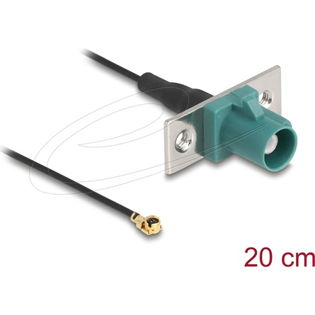 DELOCK Antennenkabel FAKRA E Stecker zu MHF I ST 1,13-20cm