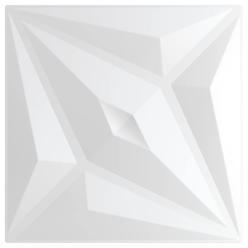 48 db fehér XPS csillagmintás fali panel 50 x 50 cm 12 m² (356933)