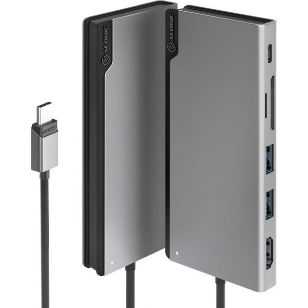 ALOGIC ULDUNIV2-SGR replicatore di porte e docking station per laptop Cablato USB 3.2 Gen 1 (3.1 Gen 1) Type-C Grigio