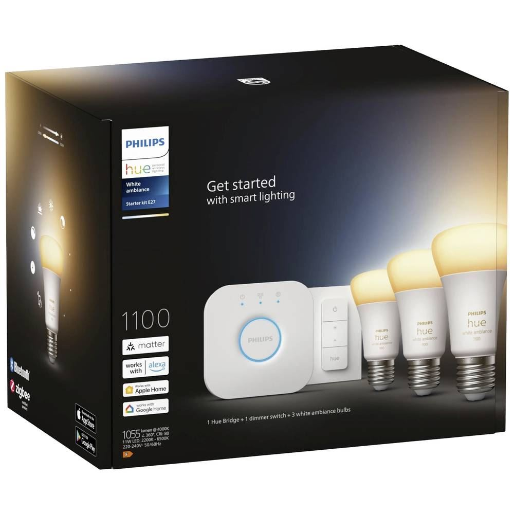 Philips Lighting Hue LED fényforrás White Ambiance induló csomag E27 Melegfehértől a hidegfehérig (871951429123200) (871951429123200)