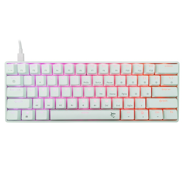 White Shark SHINOBI 2 GK-004213V2-W/R-HU HUN fehér mechanikus (red switch) gamer billentyűzet (GK-004213V2-W/R-HU)