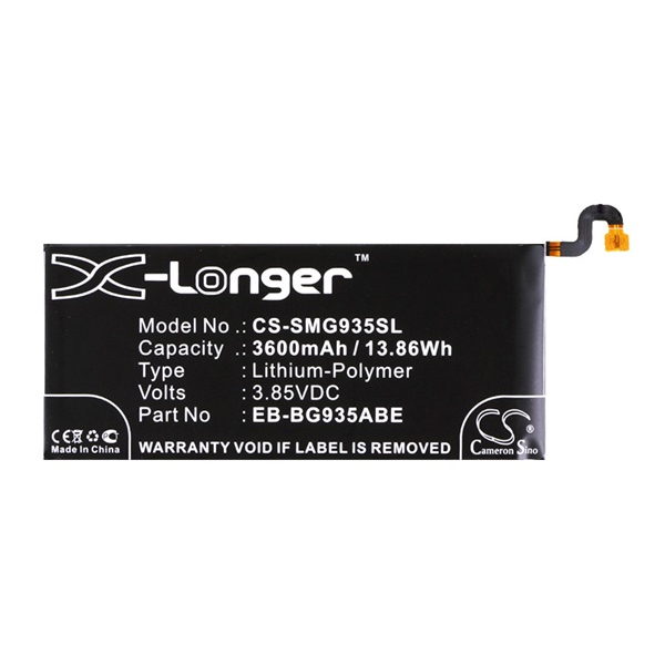 Cameron Sino CS-SMG935SL Samsung Galaxy S7 EDGE Telefon akkumulátor 3600 mAh