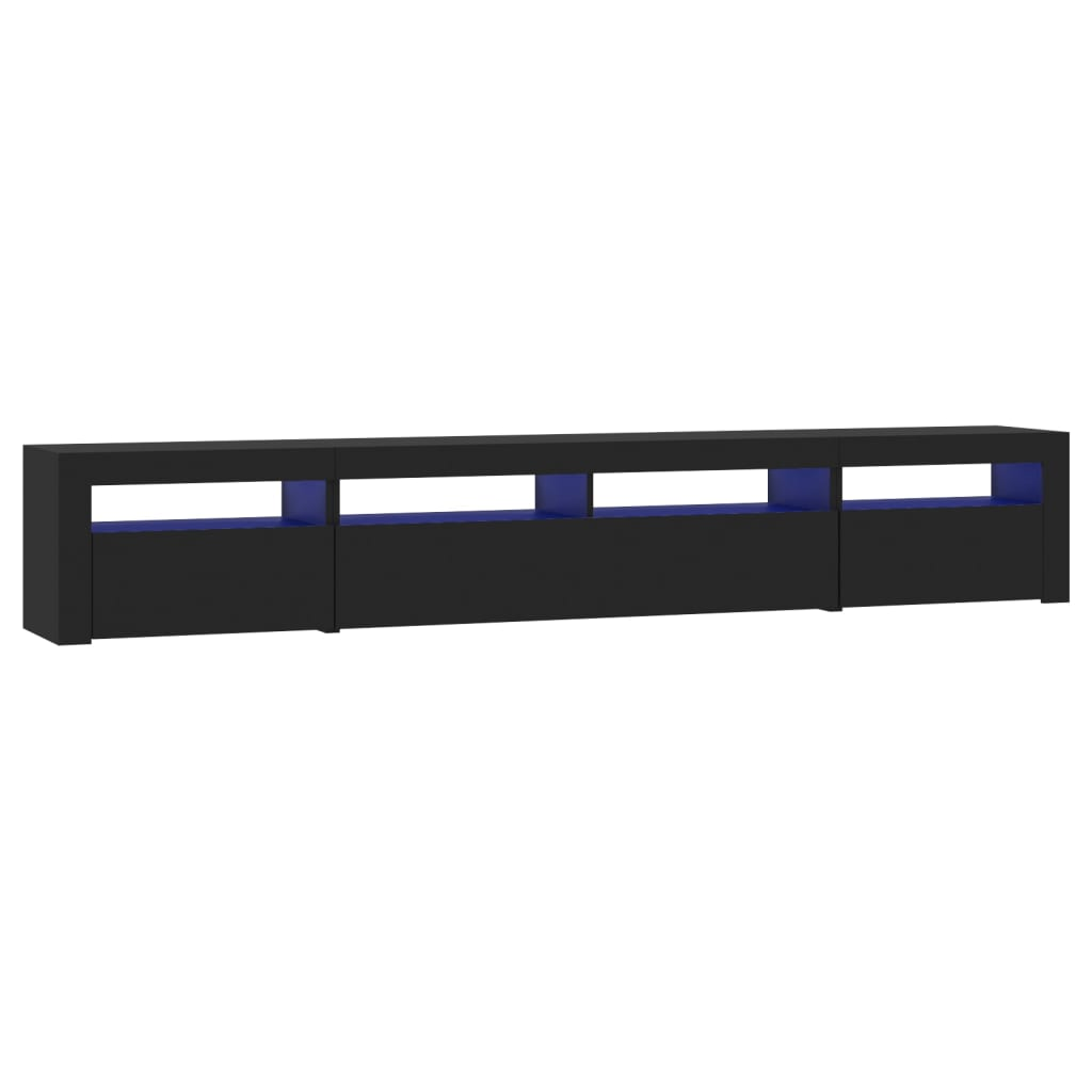 fekete TV-szekrény LED-lámpákkal 240x35x40 cm (3152723)