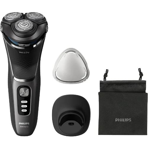 Philips S3343/13 pánsky holiaci strojček Rotačný holiaci strojček Zastrihávač Čierna, Chróm