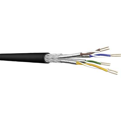 DRAKA 1001087-00100RW Hálózati kábel CAT 7 S/FTP 4 x 2 x 0.25 mm2 Fekete méteráru (1001087-00100RW)