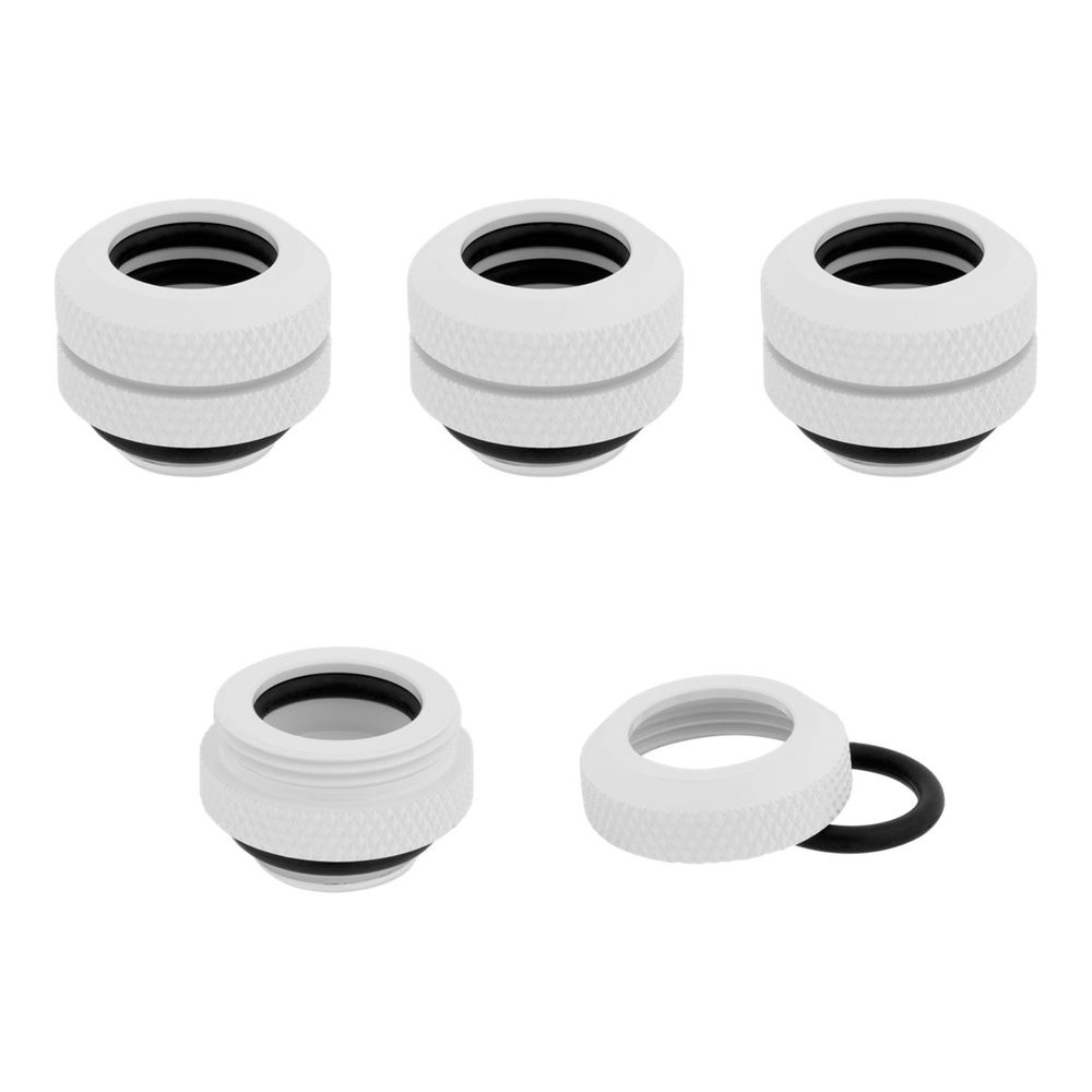 CORSAIR Hydro X Series XF Hardline 12mm OD Fitting Four Pack — White (CX-9052006-WW)