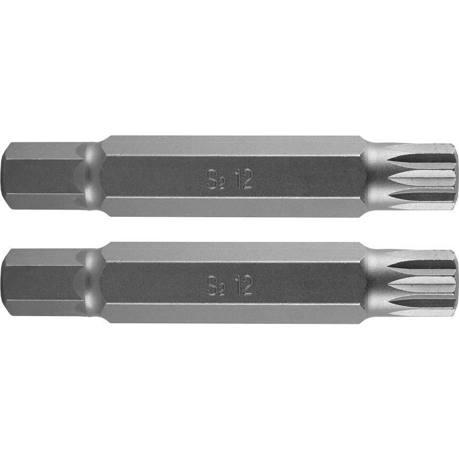 NEO 10-910 Spline Bit, 3/8", M12X75mm, S2, 2db (V31AC-TOP-10-910)