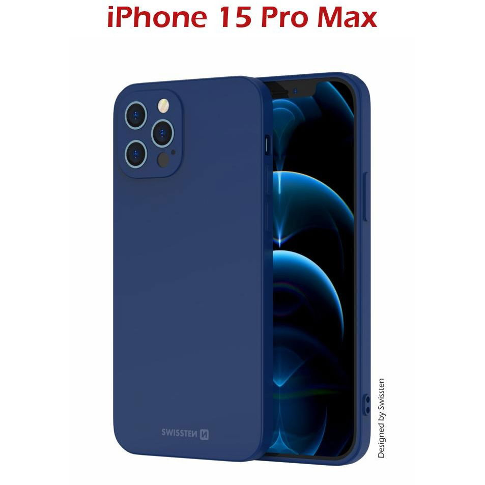 Swissten Soft Joy Apple iPhone 15 Ultra kék tok (34500321)