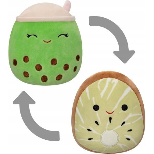 VGI Kifordítható 2 az 1-ben Squishmallows - Kachina A Kiwi És Sevda A Zöld Boba Tea, 13 cm-es ( )