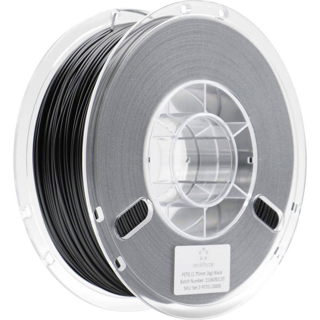 Renkforce 3D nyomtatószál, PETG, 1,75 mm, 1000 g, fekete, (RF-4738592) (RF-4738592)
