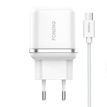Incarcator de perete Foneng EU20 + Cablu dublu USB la Micro USB