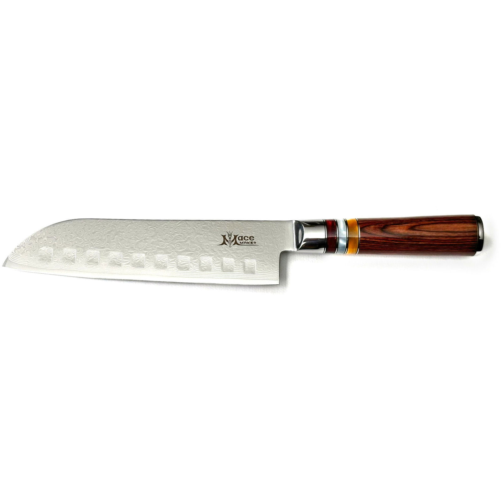 MaceMaker BORBONA SANTOKU SanMai damaszkuszi konyhakés (8594176645018)