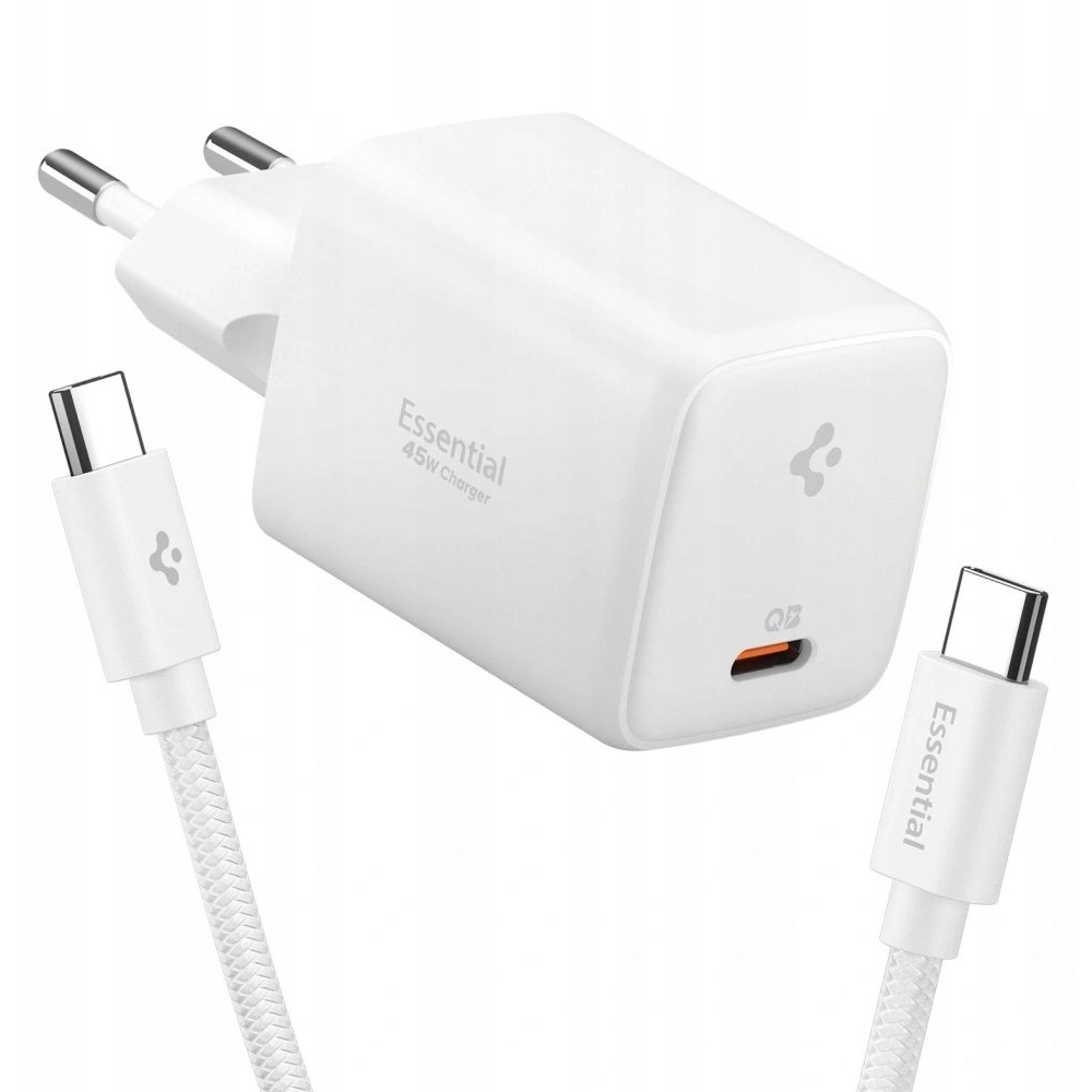 SPIGEN SIEŤOVÁ NABÍJAČKA USB-C 45W KÁBEL PRE IPHONE 16 17 / MACBOOK AIR NEO