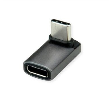 ROLINE Adaptér / Prechodka USB4 Gen 3x2 AL, uhol 90°, Typ C (samec/samica),