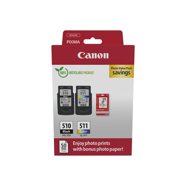 Canon 2970B017 blækpatron 2 stk Original Sort, Blå, Magenta, Gul