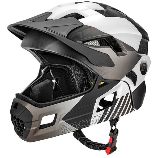 Kask rowerowy Rockbros TS-61 10110061005 dziecięcy z odpinaną szczęką rozmiar S (48-54) - szary