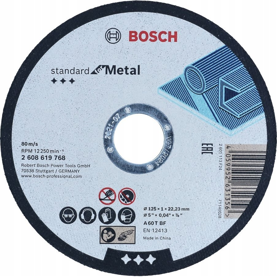Bosch Standard for Metal vágótárcsa 125x1x22,23 mm (2608619768)