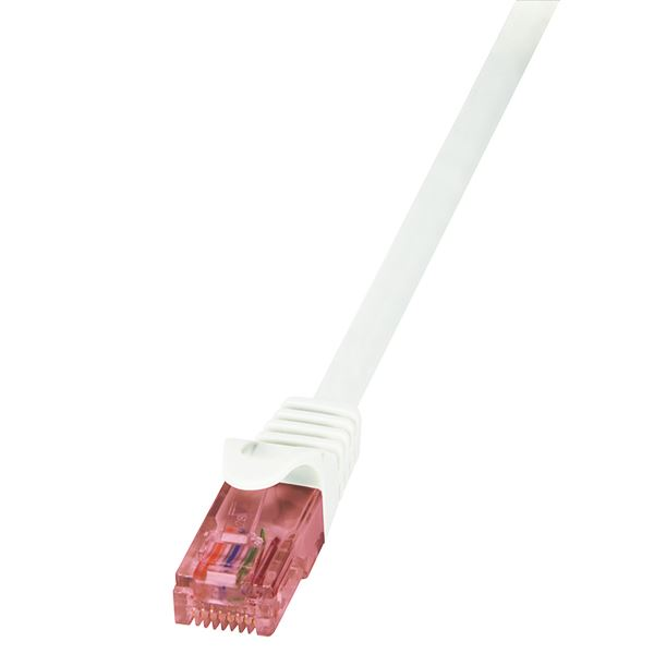 Logilink Patchkabel CAT6  U/UTP AWG26 15,00m weiß Primeline