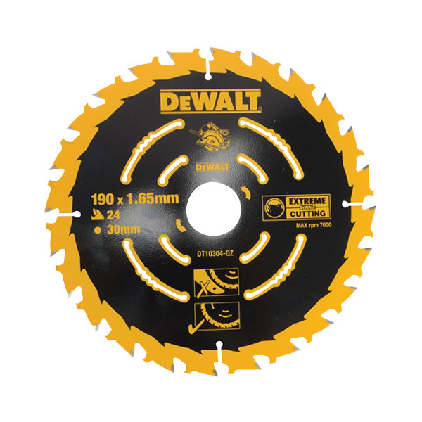 DT10399 DeWalt körfűrész 190x30mm 24z látószöggel. (DT10304-QZ)