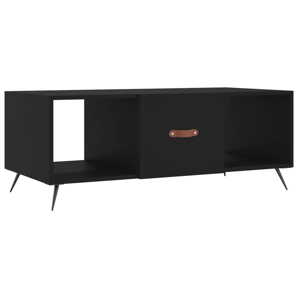 fekete szerelt fa dohányzóasztal 102 x 50 x 40 cm (829269)