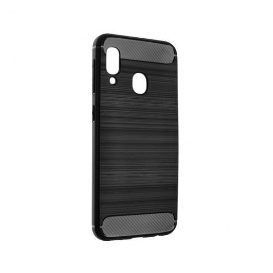 Forcell Carbon Samsung A202 Galaxy A20e hátlaptok fekete (39356) (fc39356)