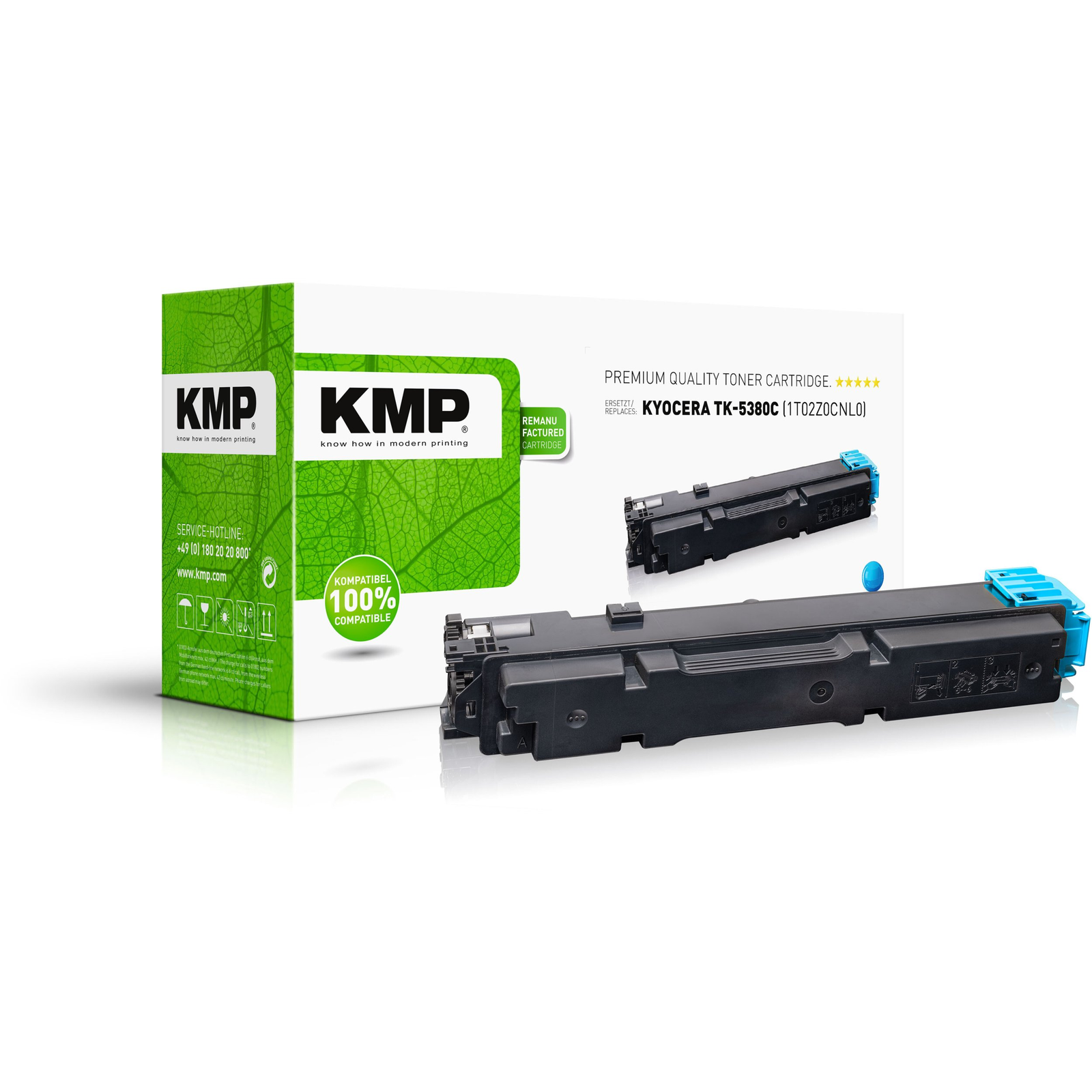 Съвместима тонер касета KMP за Kyocera TK-5380C PA4000/MA4000, циан