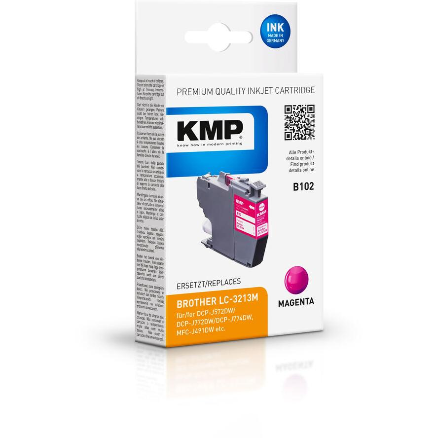 KMP (Brother LC-3213M) Tintapatron Magenta - Chipes (1540,4006)