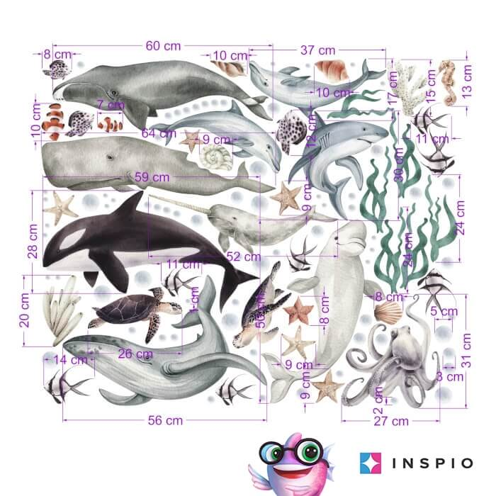 Falmatricák gyerekszobába - Víz alatti világ (9396f)