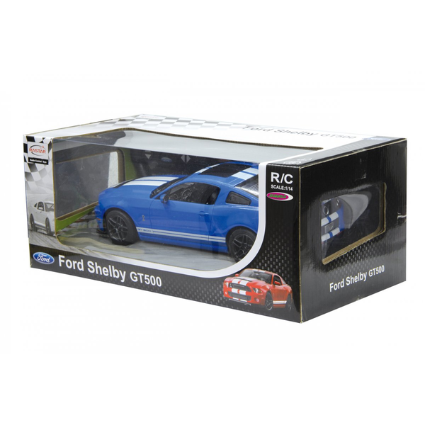 BLUE FORD SHELBY GT500 REMOTE CONTROL CAR WITH 1 TO 14 SCALE
