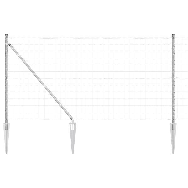 Euro Kerítés 7 Cseppfogó Oszloppal 1.4x10 m Galvanizált Acél