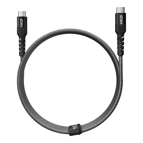 NextOne USBCX2-BRD-SG 1,2m Type-C fonott asztroszürke adat- és töltőkábel (USBCX2-BRD-SG)