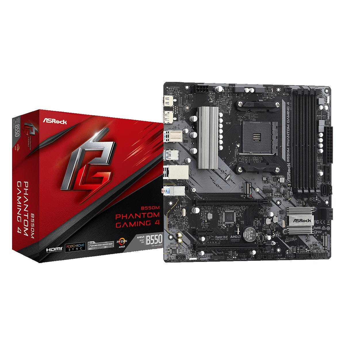 ASRock B550M Phantom Gaming 4 (90-MXBE90-A0UAYZ)