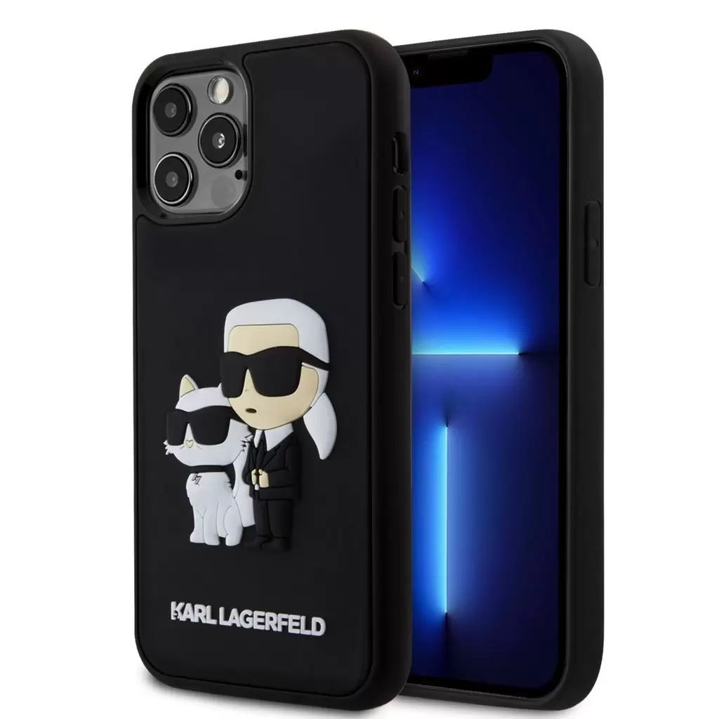 Karl Lagerfeld Apple iPhone 12 / 12 Pro tok fekete (KLHCP12M3DRKCNK) (KLHCP12M3DRKCNK)