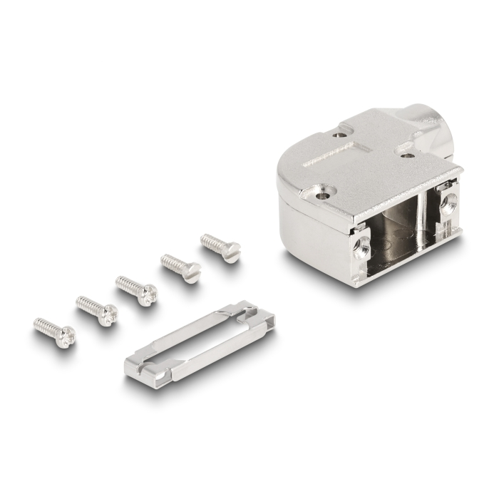 Delock D-Sub keret 9 tűs apához / anyához fém kerettel 90 -ban hajlítva (67028) (67028)